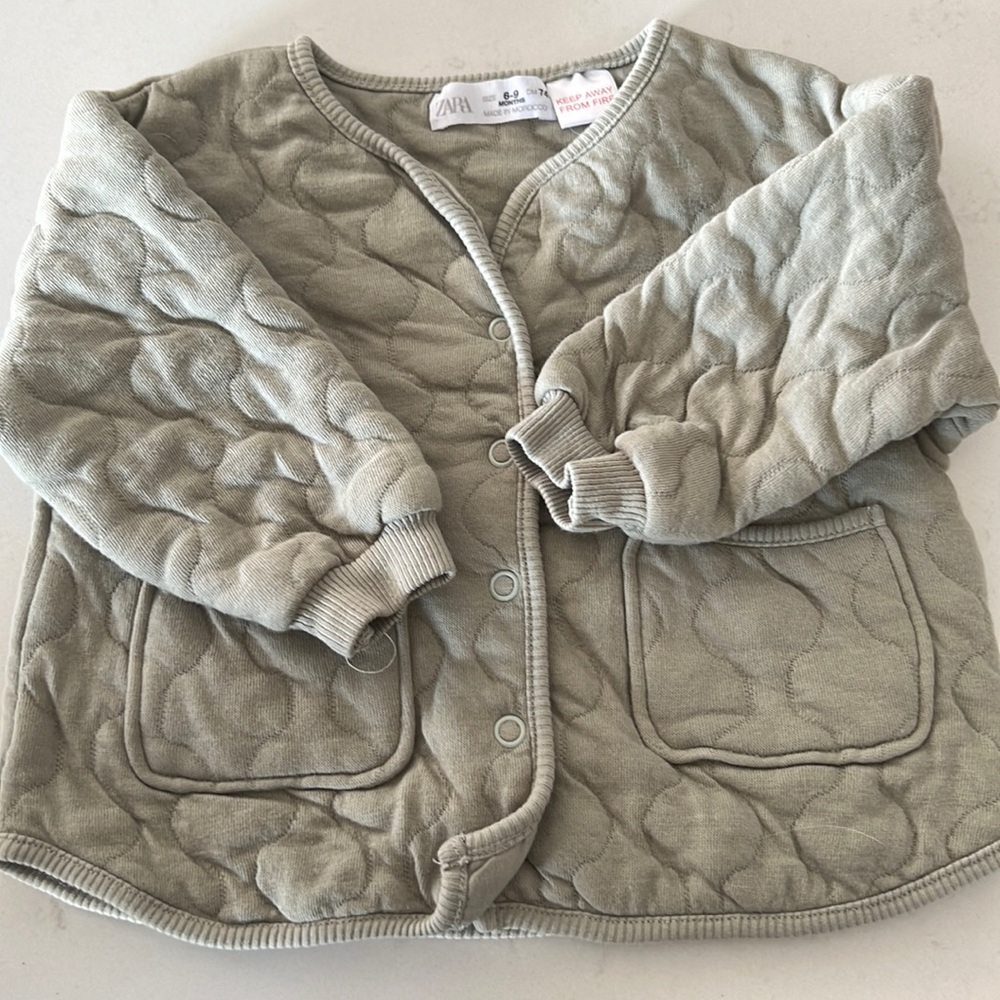 Plush Zara Baby Shacket in SeaMoss Green